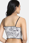Zivame Bra Top With Inbuilt Cups - Black Print — thumbnail 2